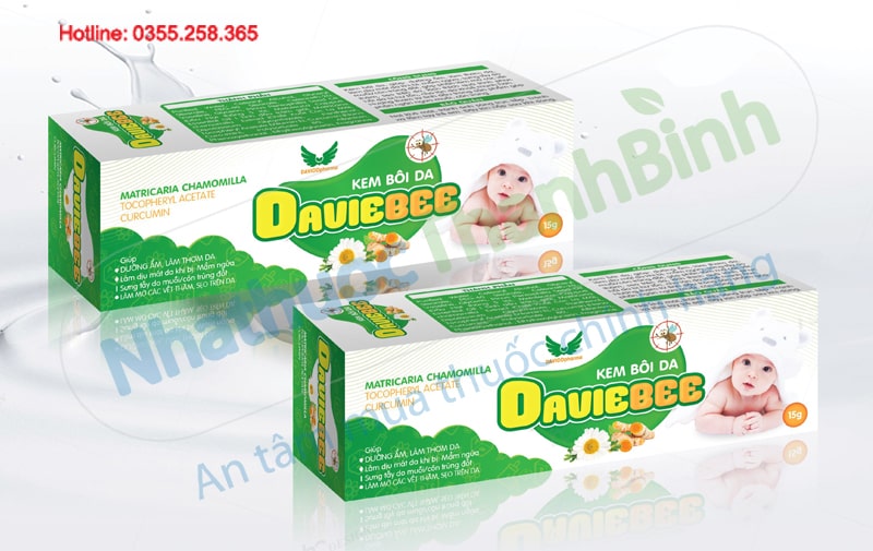 Kem bôi da Davibee giúp dưỡng ẩm làm thơm da dịu mát da