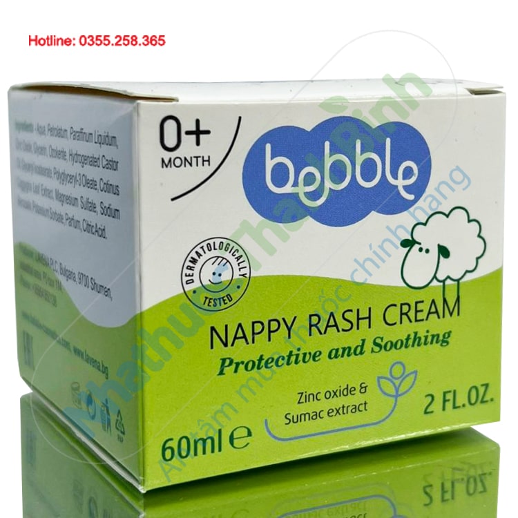 Kem trị mẩn ngứa và hăm tã Bebble Nappy Rash cream 60g
