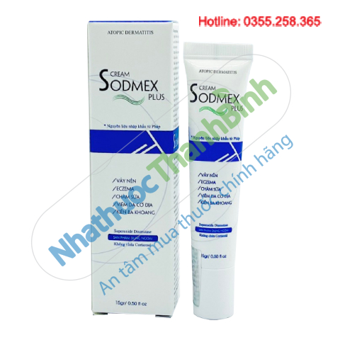 Sodmex Plus kem bôi ngoài da hỗ trợ điều trị viêm da, chàm sữa cho trẻ em