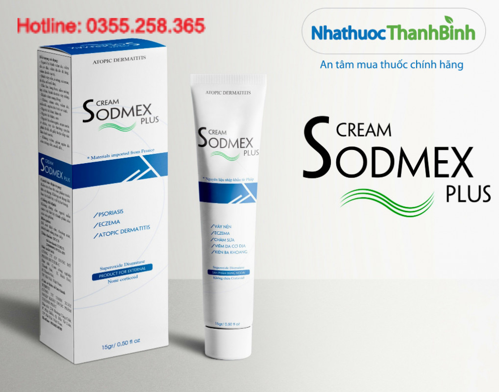 Sodmex Plus kem bôi viêm da chàm sữa an toàn cho trẻ sơ sinh