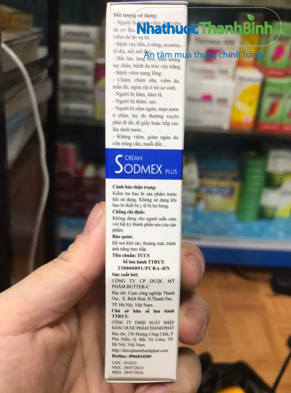 Sodmex Plus không chứa corticoid an toàn sử dụng lâu dài