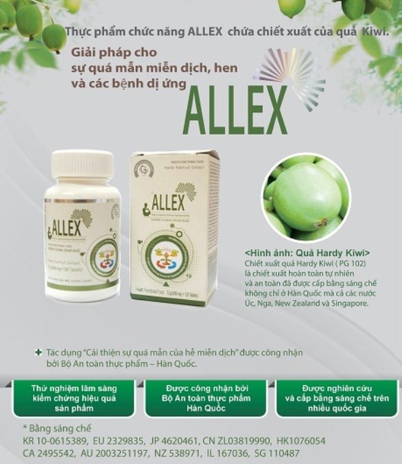 Allex là giải pháp cho sự quá mẫn miễn dịch, hen và các bệnh dị ứng