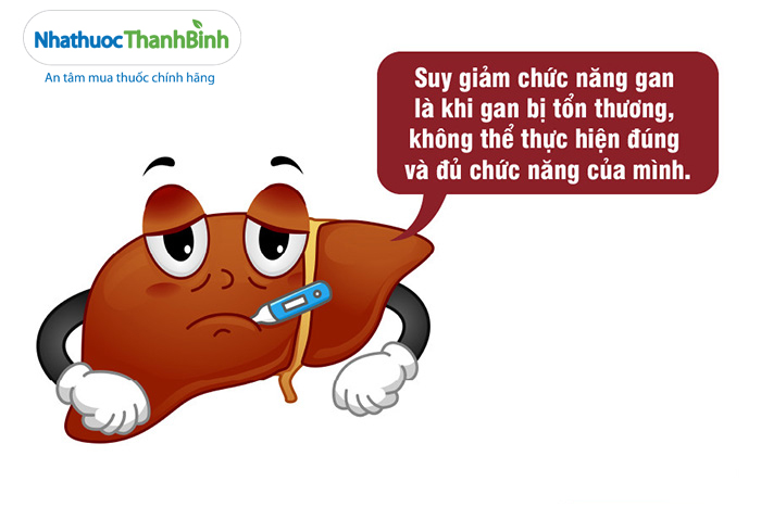 Hình ảnh minh họa suy giảm chức năng gan