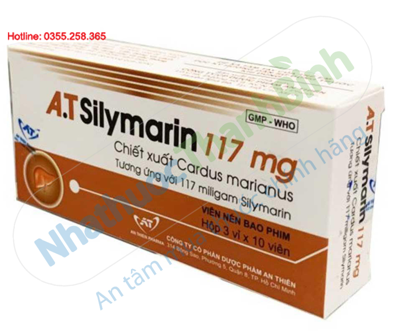 Thuốc A.T silymarin 117mg hỗ trợ điều trị viêm gan mạn tính, xơ gan