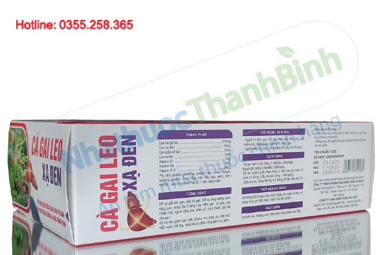 Cà gai leo xạ đen Hải Linh hộp 60 viên