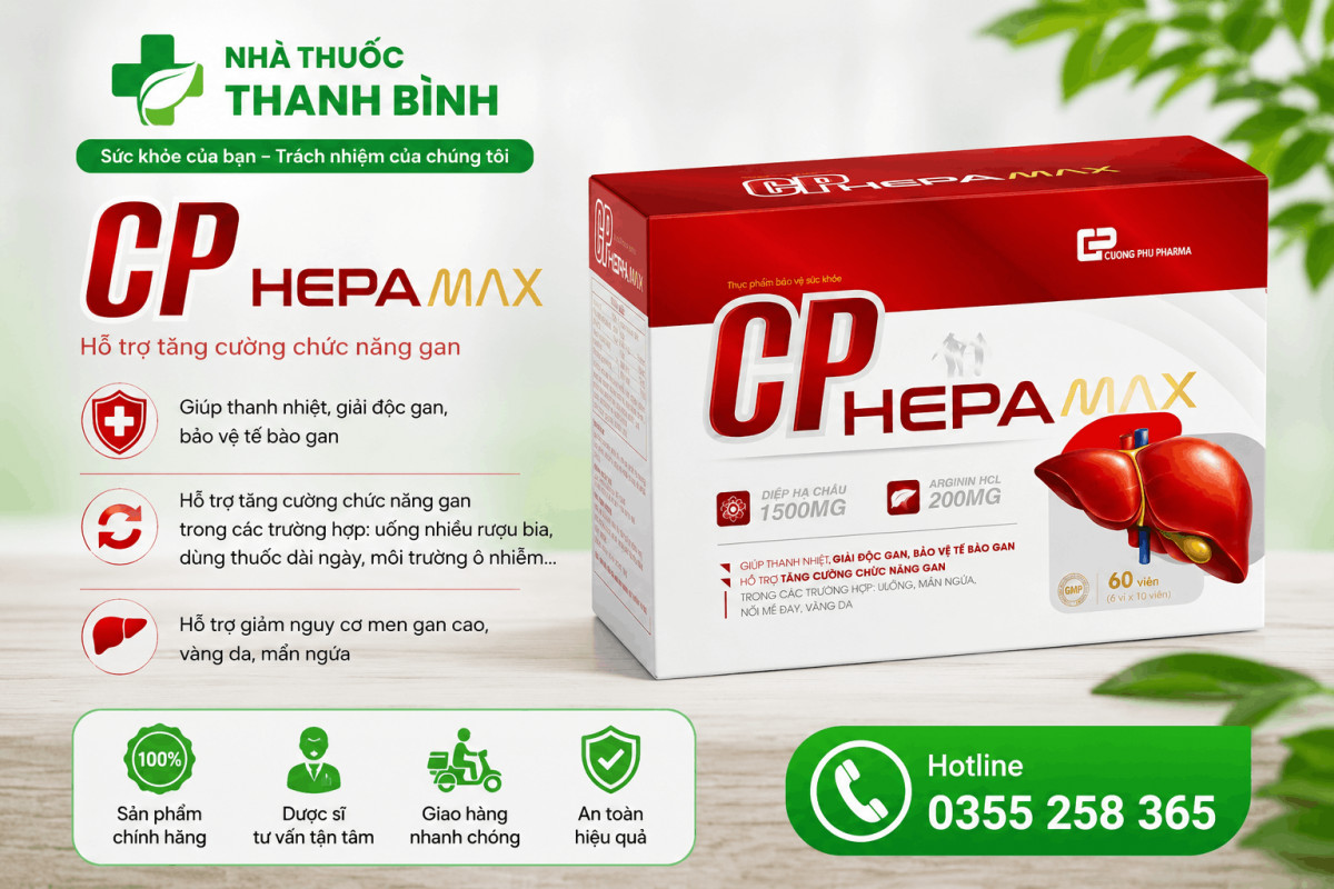Mua viên uống CP Hepa Max chính hãng tại Nhà thuốc Thanh Bình