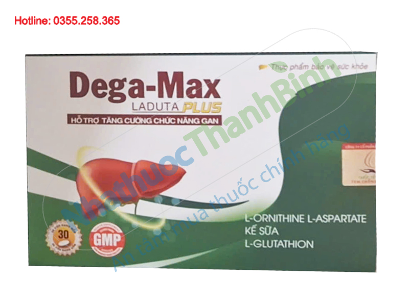 Viên uống Dega-Max Laduta Plus hỗ trợ tăng cường chức năng gan