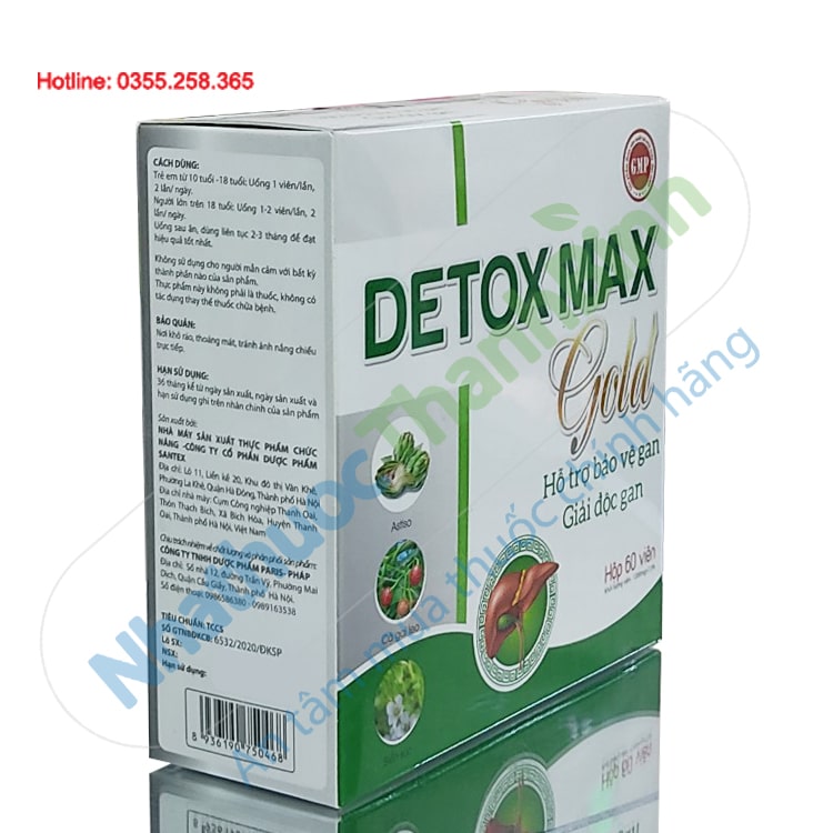 Detox Max Gold hỗ trợ giảm các triệu chứng vàng da mệt mỏi mẩn ngứa do suy giảm chức năng gan
