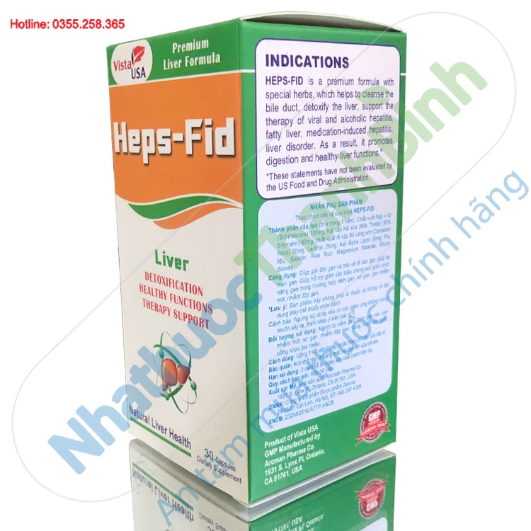 Viên uống hỗ trợ giải độc gan, tăng cường chức năng gan Heps-Fid