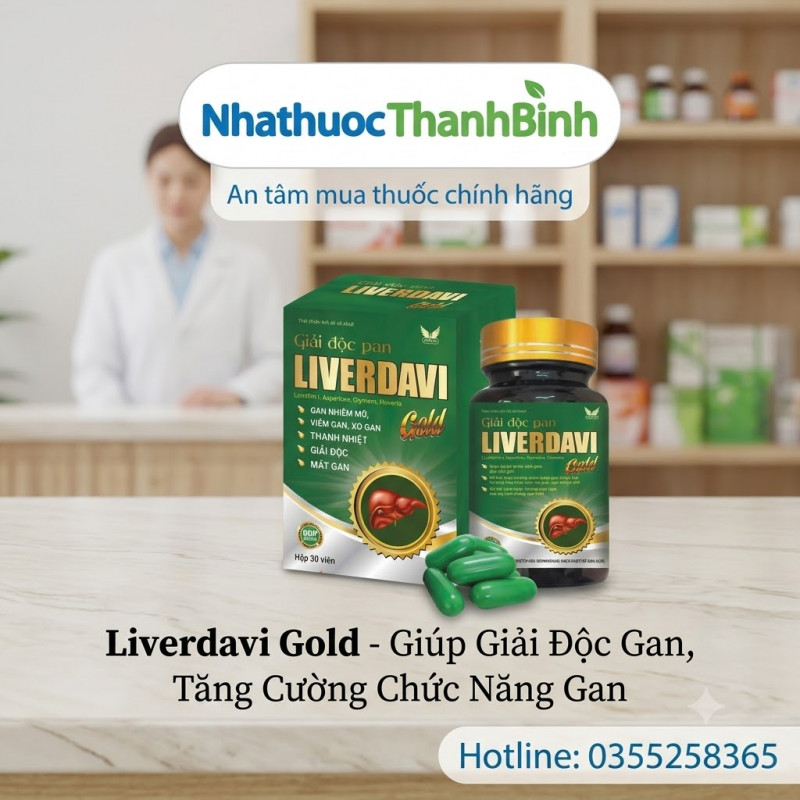 Giải độc gan Liverdavi Gold – Hỗ trợ thanh nhiệt, mát gan, tăng cường chức năng gan hiệu quả