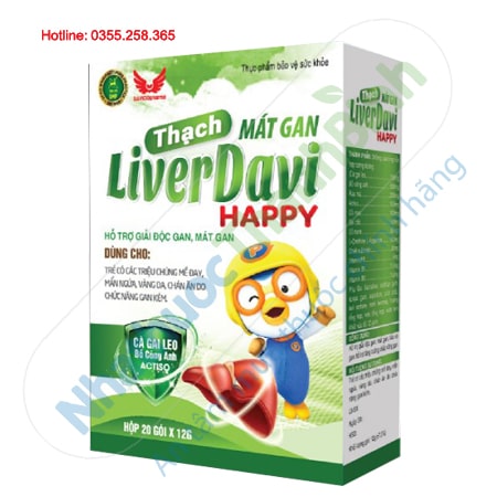 Thạch mát gan LiverDavi Happy hỗ trợ thanh nhiệt mát gan