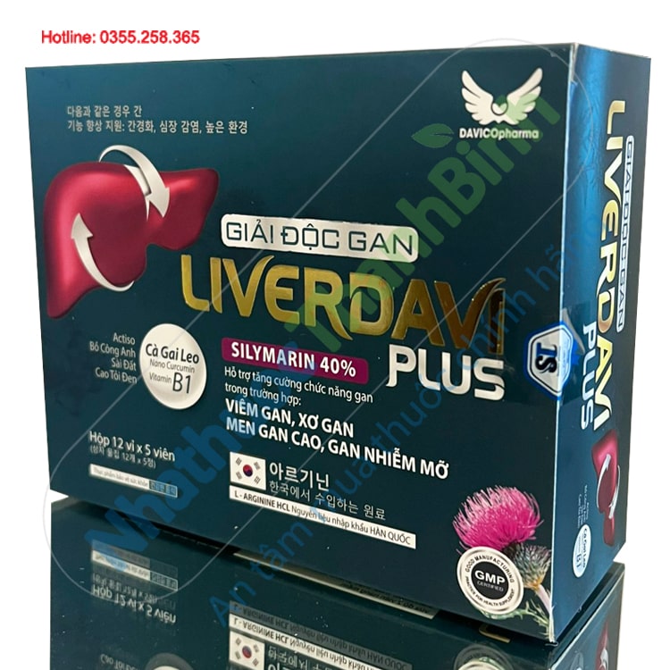 Viên giải độc gan Liverdavi Plus dùng cho người viêm gan xơ gan men gan cao gan nhiễm mỡ