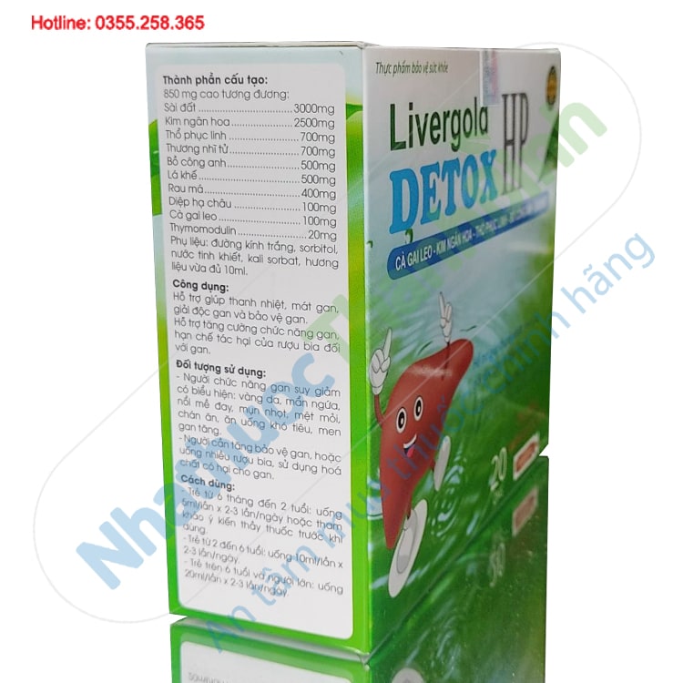 Viên uống bổ gan Livergola Detox HP hộp 20 ống