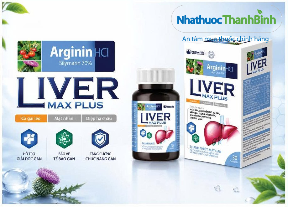 Viên nang mềm Liver Max Plus hỗ trợ thanh nhiệt, mát gan và bảo vệ chức năng gan