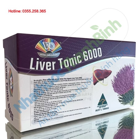 Vita Organic Liver Tonic 6000 hỗ trợ thải độc bảo vệ gan