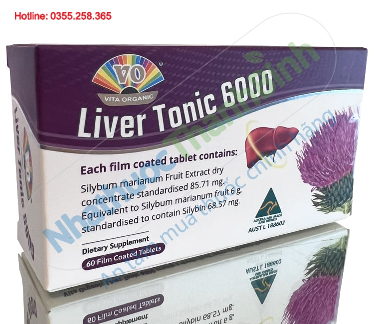 Vita Organic Liver Tonic 6000 hỗ trợ tăng cường chức năng gan