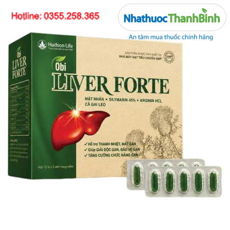Obi Liver Forte hỗ trợ thanh nhiệt mát gan giải độc và bảo vệ gan