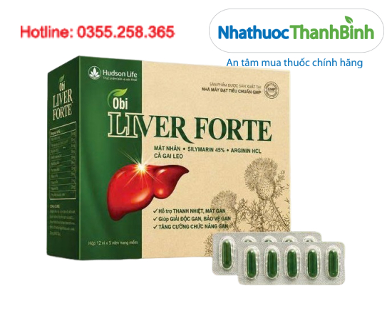 Obi Liver Forte hỗ trợ thanh nhiệt mát gan, bảo vệ và tăng cường chức năng gan