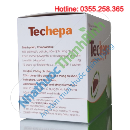 Thuốc Techepa (hộp 14 gói) điều trị xơ gan, gan nhiễm mỡ, viêm gan