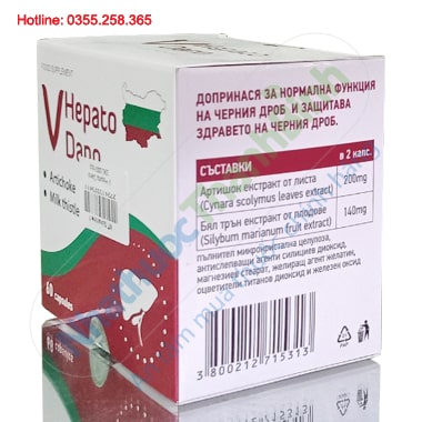 Vhepato Dano hỗ trợ thanh nhiệt mát gan bảo vệ tế bào gan
