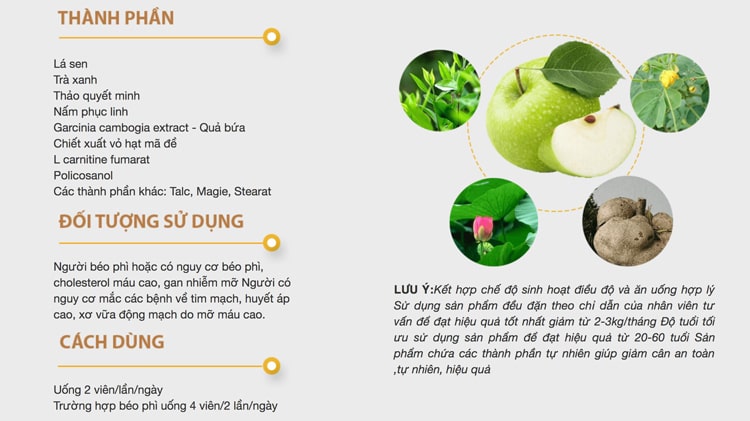 Với các thành phần tự nhiền, sản phẩm giúp giảm cân nhanh mà không gây mệt mỏi