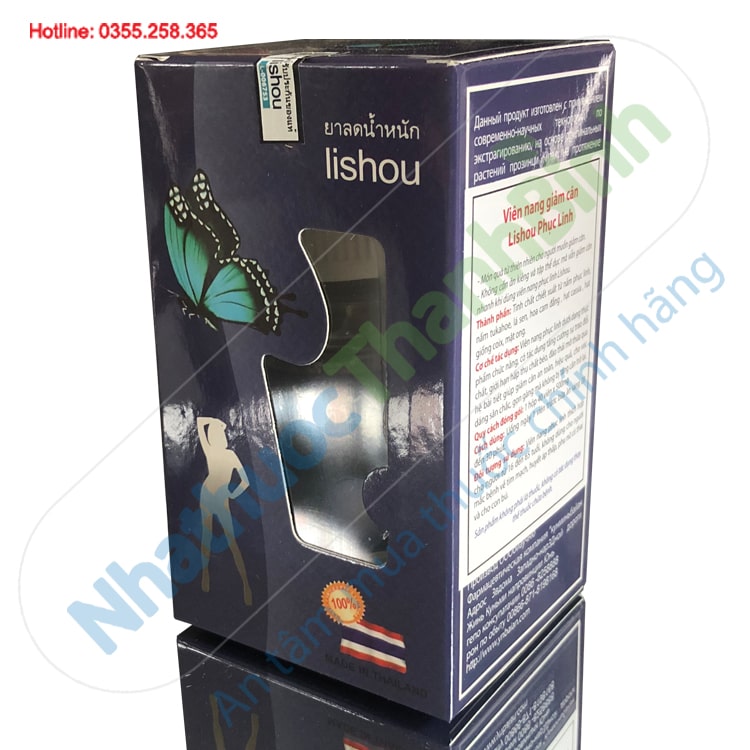 Viên nang giảm cân Lishou Phục linh chính hãng Thái Lan hộp 40 viên