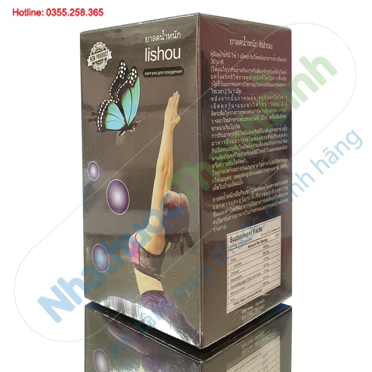 Thuốc giảm cân Lishou tím chính hãng Thái Lan hộp 40 viên