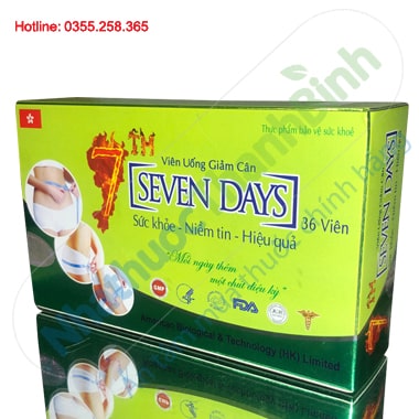 Viên uống giảm cân Seven Days hộp 36 viên