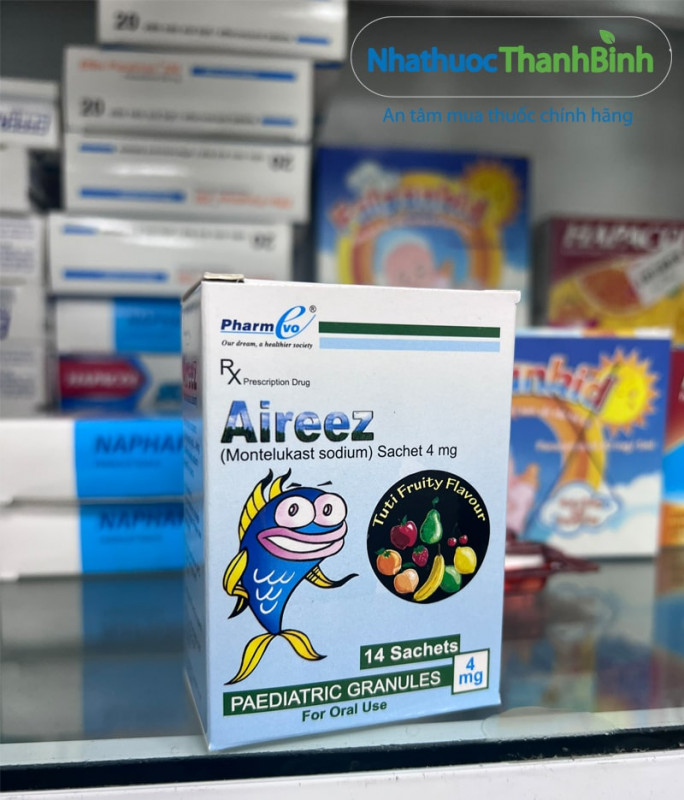 Thuốc Aireez 4mg điều trị và dự phòng hen phế quản mạn tính