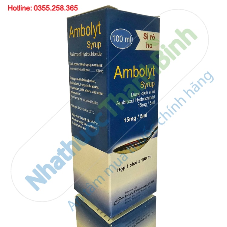 Thuốc Ambolyt Syrup dùng cho người viêm đường hô hấp cấp và mãn tính