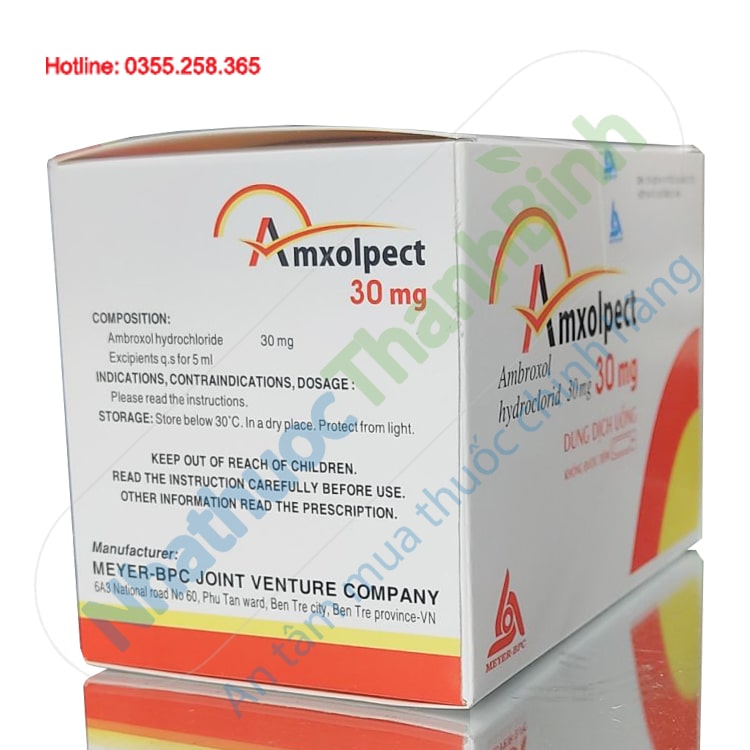 Thuốc Amxolpect 30mg điều trị bệnh trên đường hô hấp