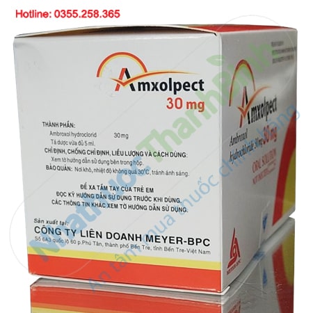 Thuốc Amxolpect 30mg hộp 20 gói x 10ml