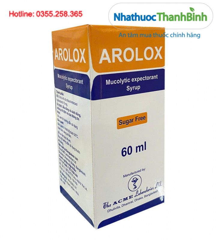 Thuốc Arolox chứa thành phần Ambroxol hydrochloride được chỉ định trong điều trị bệnh đường hô hấp đặc biệt trong đợt cấp của viêm phế quản