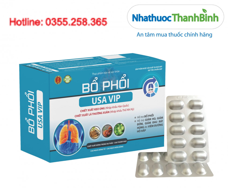 Mua Bổ Phổi USA VIP chính hãng tại Nhà thuốc Thanh Bình