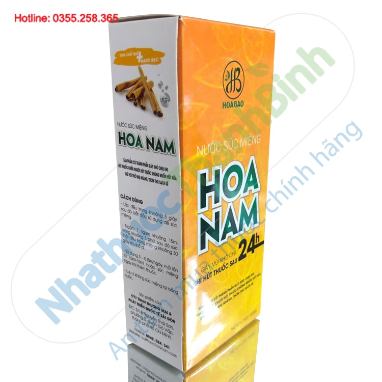 Nước Súc Miệng Hoa Nam gây mùi khó chụ khi hút thuốc sau 24h