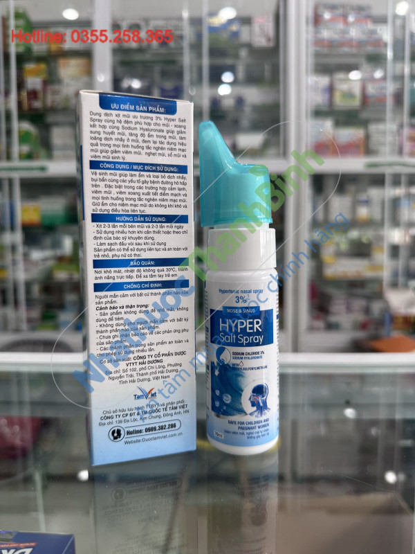 Sử dụng Hyper Salt Spray an toàn cho trẻ nhỏ và người lớn để vệ sinh mũi hàng ngày