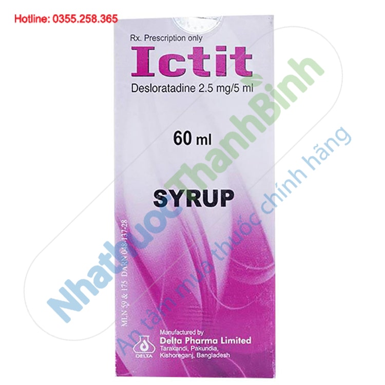 Thuốc Ictit 60ml điều trị viêm mũi dị ứng hiệu quả