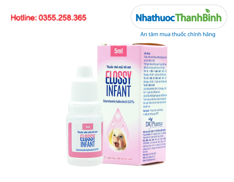 Hướng dẫn sử dụng thuốc nhỏ mũi Elossy Infant đúng liều và thời gian điều trị cho trẻ sơ sinh