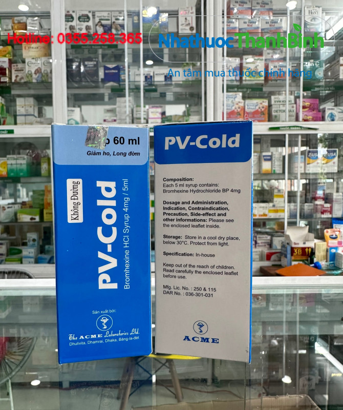 Thuốc PV Cold Bromhexin Hydrochloride long đờm tiêu nhầy