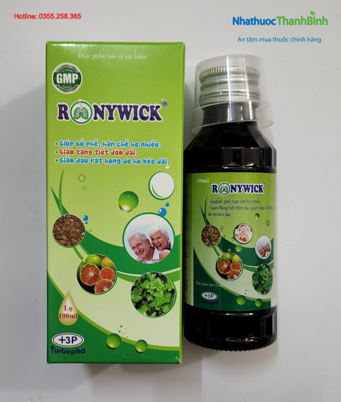 Siro ho Ronywick bổ phế giảm ho tốt cho cả trẻ em và người lớn