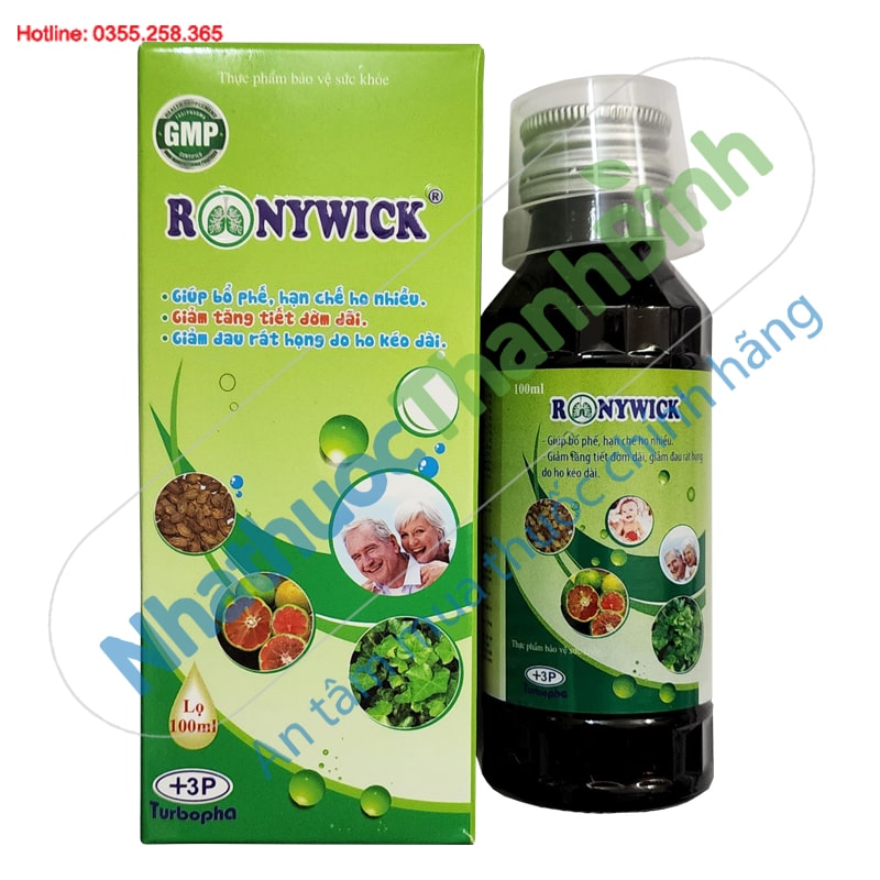 Siro ho Ronywick 100ml giảm ho bổ phế từ thảo dược an toàn cho cả gia đình