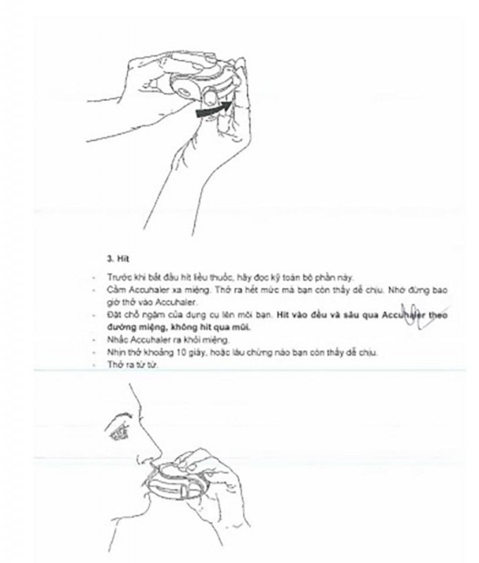 Cách dùng thuốc Seretide accuhaler - Bước 3