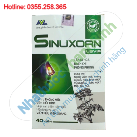SinuXoan USVIP – Hỗ trợ thông mũi, giảm ngạt mũi, cải thiện viêm mũi viêm xoang hiệu quả