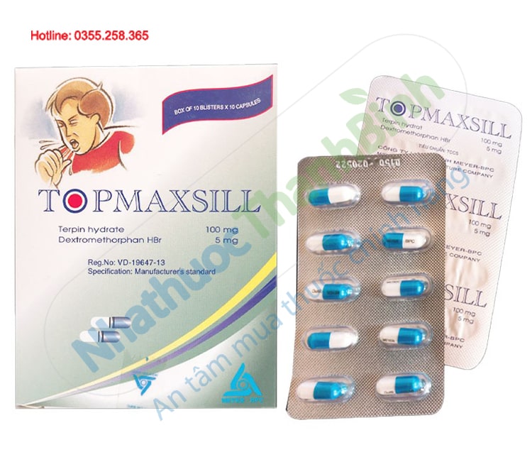 Thuốc ho long đờm Topmaxsill hộp 100 viên