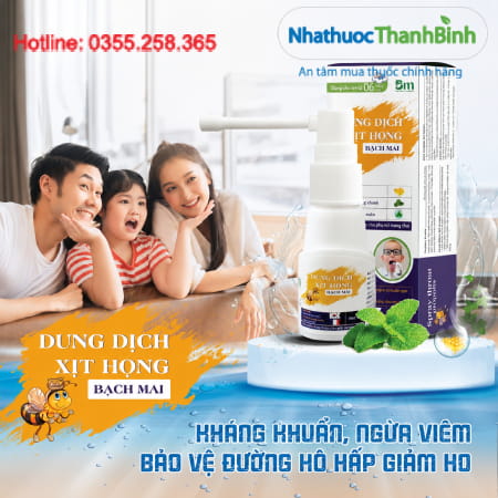 Xịt Họng Bạch Mai – Giải Pháp Làm Sạch Họng Và Hỗ Trợ Giảm Khó Chịu Vùng Họng