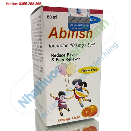 Thuốc Abifish Ibuprofen giúp giảm đau, hạ sốt hiệu quả