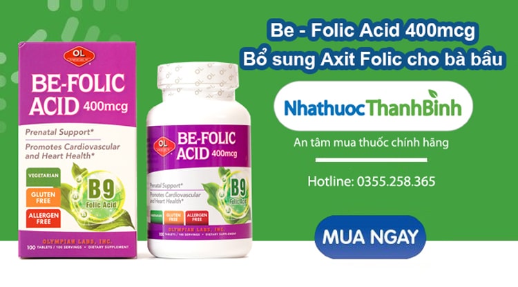 Mua Be Folic Acid chính hãng tại Nhà thuốc Thanh Bình