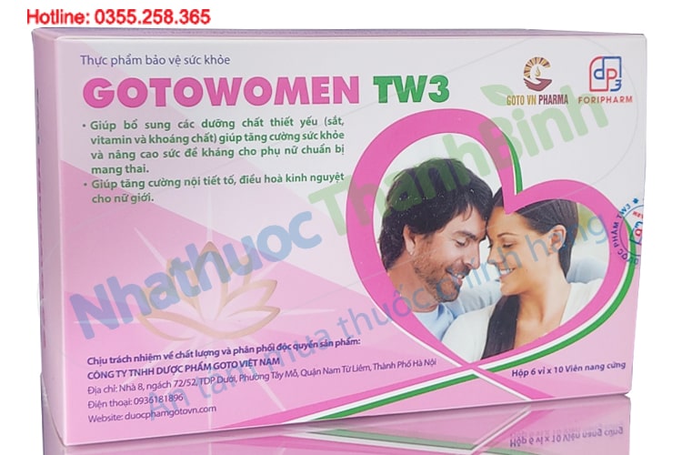 Viên uống Gotowomen TW3 hộp 60 viên hỗ trợ sinh sản nữ