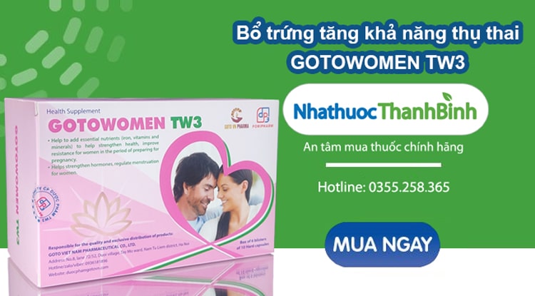 Mua Gotowomen TW3 chính hãng tại Nhà thuốc Thanh Bình