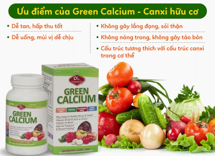 Ưu điểm của Green Calcium - Canxi hữu cơ cho bà bầu